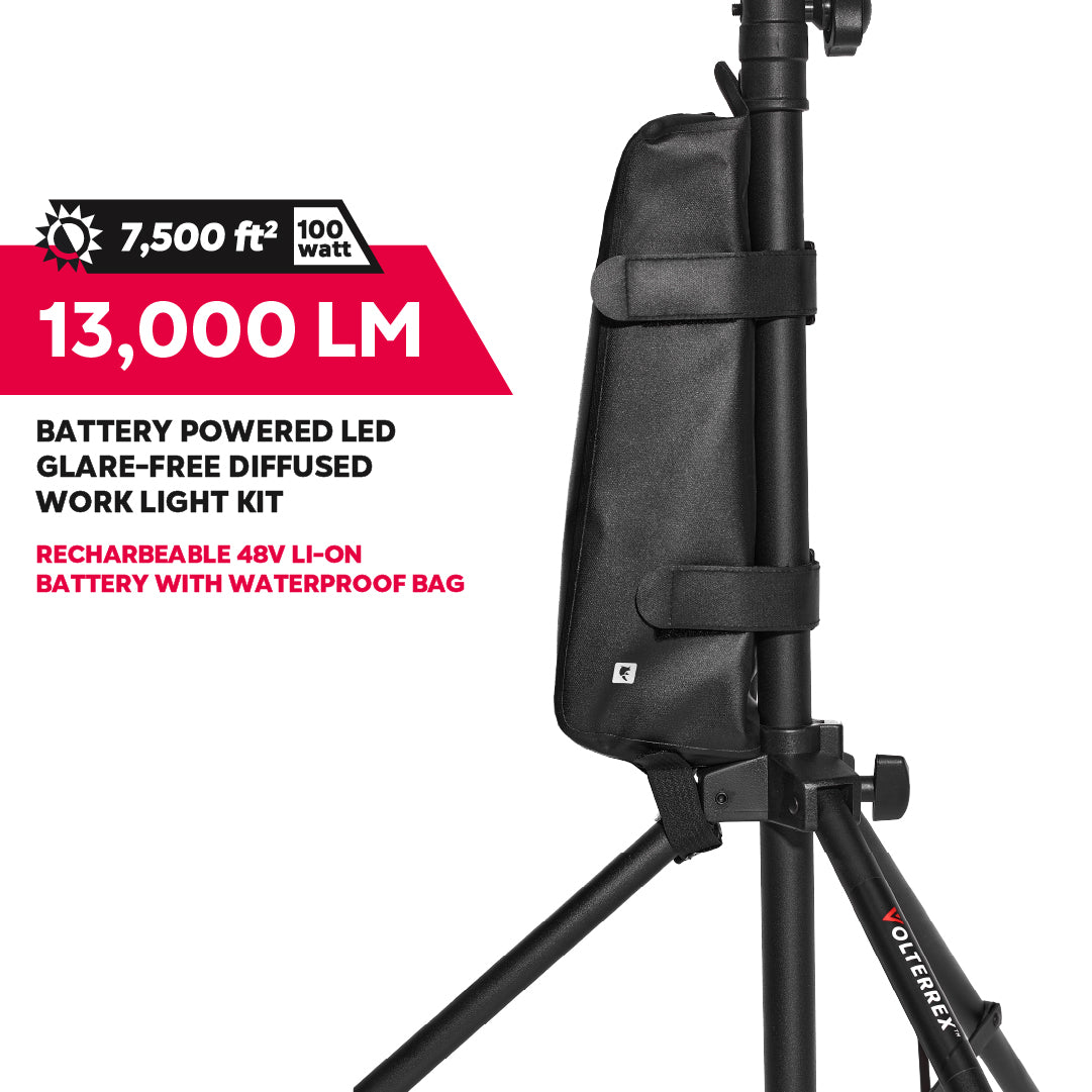13,000 Lumens LED Glare-Free Diffused Work Light Kit