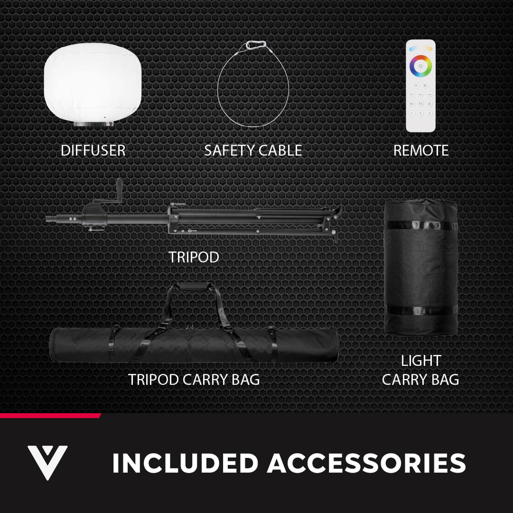 20,000 LM Multi-Color LED Glare-Free Diffused Work Light Kit