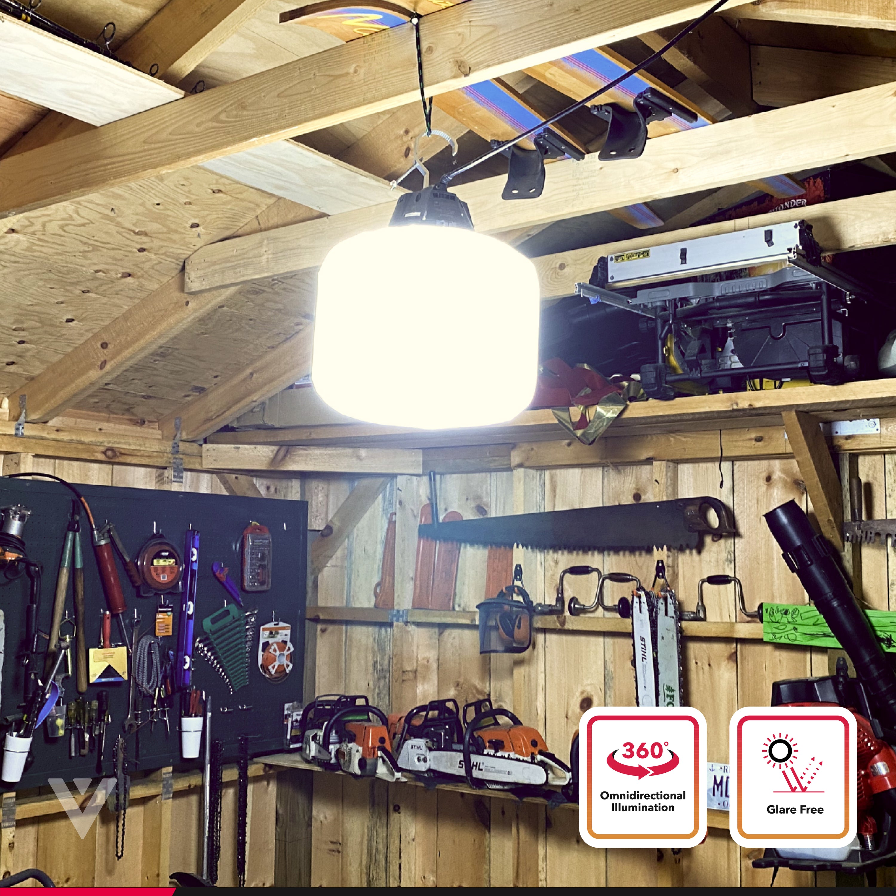 7,800 Lumens LED Glare-Free Diffused Work Light Kit