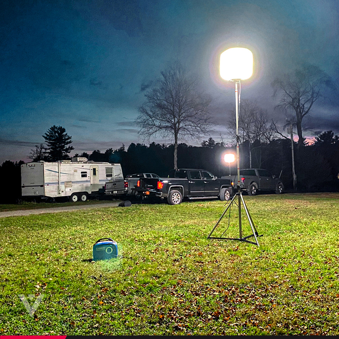 135,000 Lumens High Efficiency LED Glare-Free Diffused Work Light Tower Kit