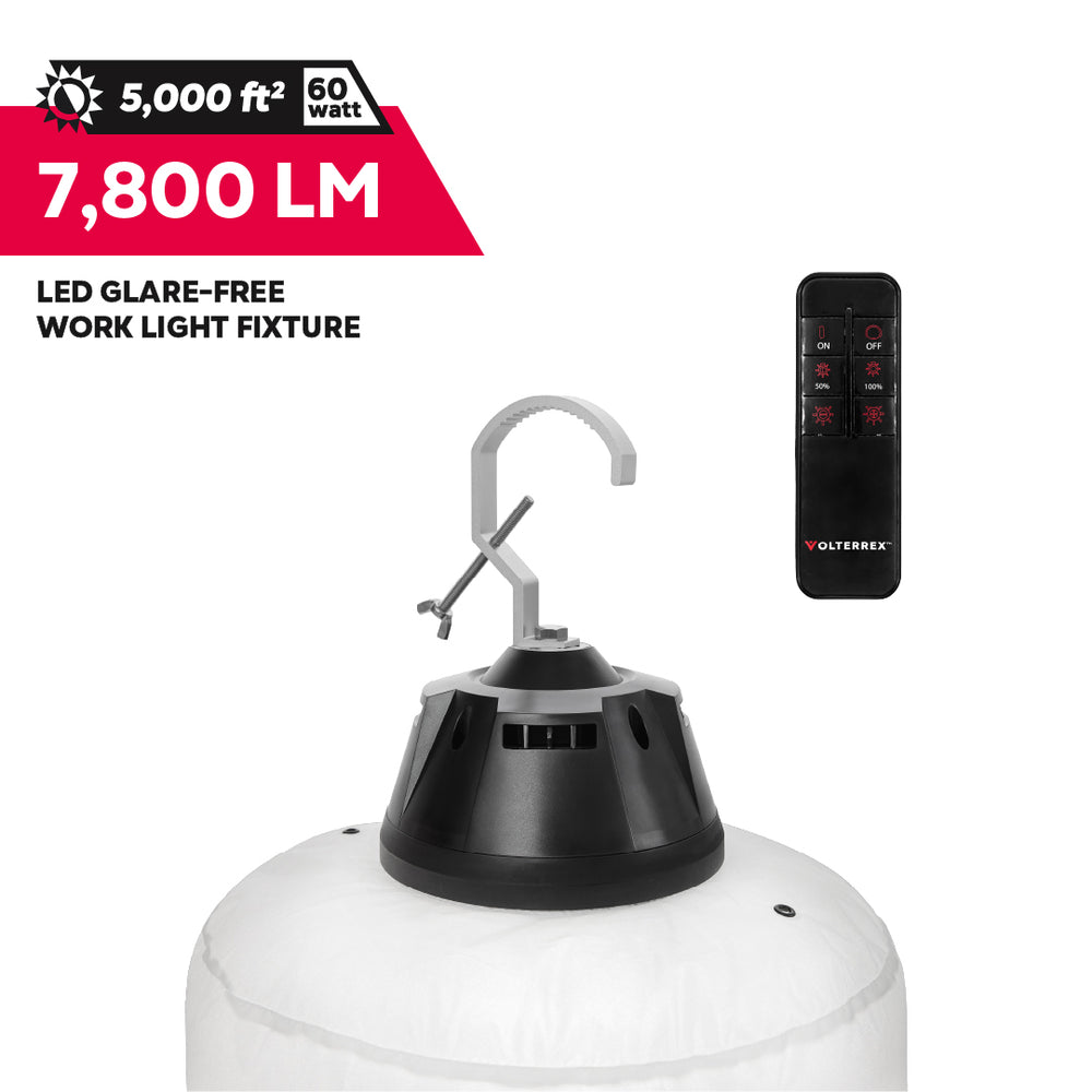 7,800 Lumens LED Glare-Free Diffused Work Light Fixture